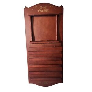 Vintage Coca-Cola Wooden Perpetual Calendar Mail Sorter Wall Mount Red Brown‎